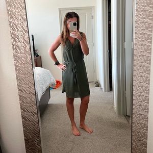 Olive Green Sleeveless Shirt Dress from H&M